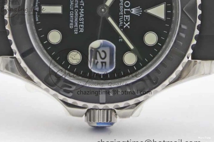 MiroTime 0328 Yacht-Master 42mm 226659 TWA 1:1 Best Edition 3D Black Ceramic Bezel on Oysterflex Strap VR Stretchable 2085